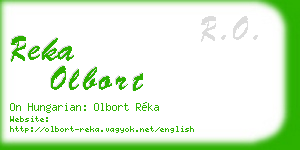 reka olbort business card