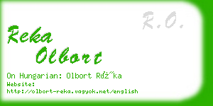 reka olbort business card